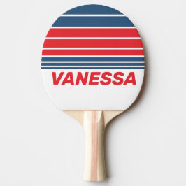 Raquete De Ping Pong Listras do Horizonte Nostálgico do Carteiro com No