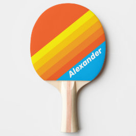 Raquete De Ping Pong Listras do Mar Explosão Esportiva com Nome