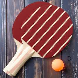 Raquete De Ping Pong Listras e Cor sólida de Cranberry Intenso