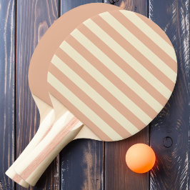 Raquete De Ping Pong Listras e Cor Sólida do Pólo Pêssego Doce