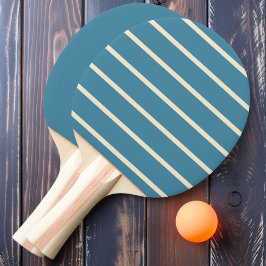 Raquete De Ping Pong Listras e Sólido Aqua Profundo