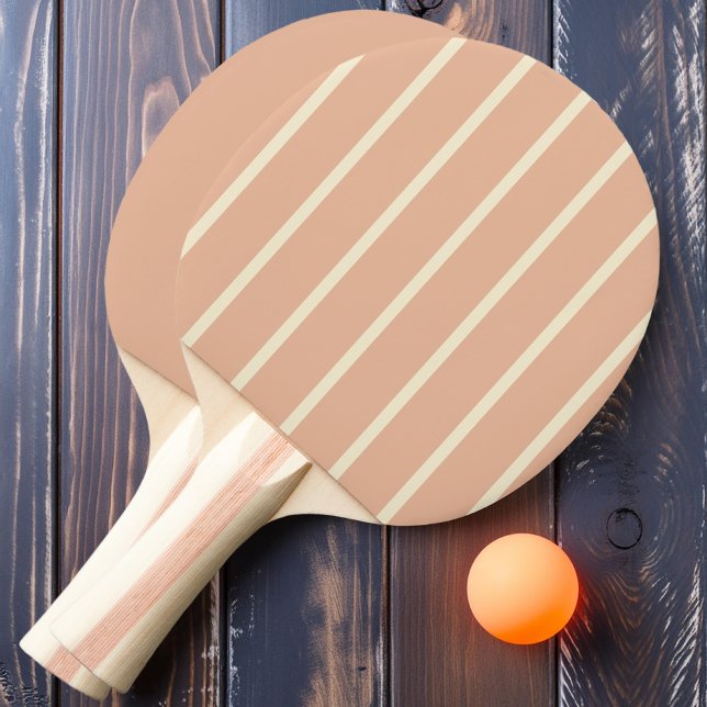 Raquete De Ping Pong Listras e Sólido de Pêssego Doce  (Criador carregado)
