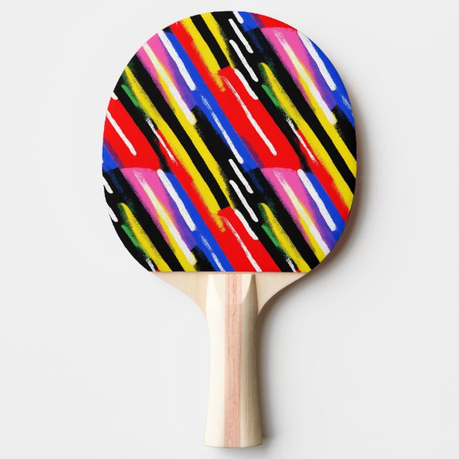 Raquete De Ping Pong Listras Elétricas Retro (Frente)