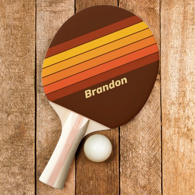 Raquete De Ping Pong Listras em Estilo Clássico com Nome (Criador carregado)