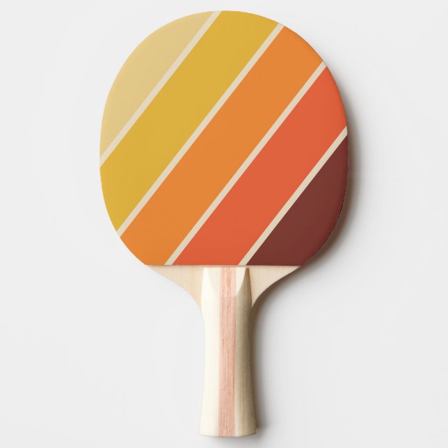 Raquete De Ping Pong Listras em Negrito Retrô (Frente)