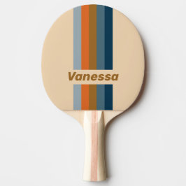 Raquete De Ping Pong Listras Finas Horizonte Índigo com Nome