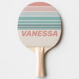 Raquete De Ping Pong Listras Horizontais de Conchas Marinhas Macias Vin