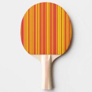 Raquete De Ping Pong Listras Laranja Vermelho Amarelo