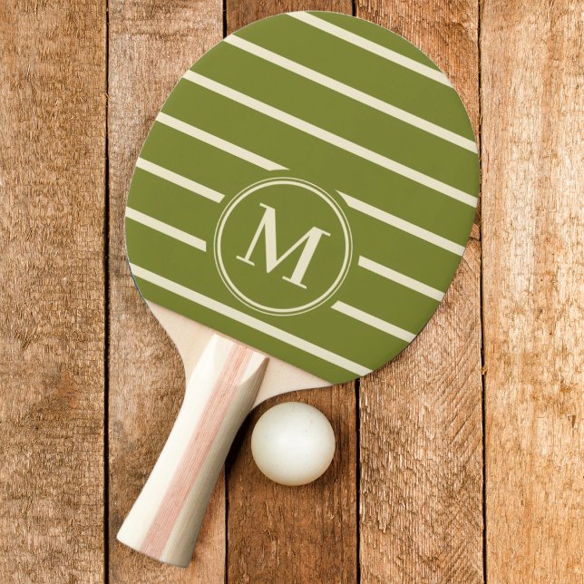 Raquete De Ping Pong Listras Monograma Verde Salgueiro (Criador carregado)