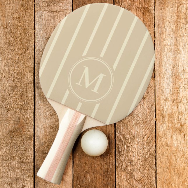 Raquete De Ping Pong Listras Monogramadas Areia Duna Cor (Criador carregado)