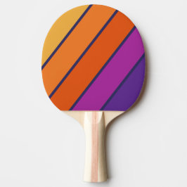 Raquete De Ping Pong Listras Ousadas Arco-íris de Uva Vintage