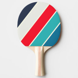 Raquete De Ping Pong Listras Ousadas Oceano Vintage