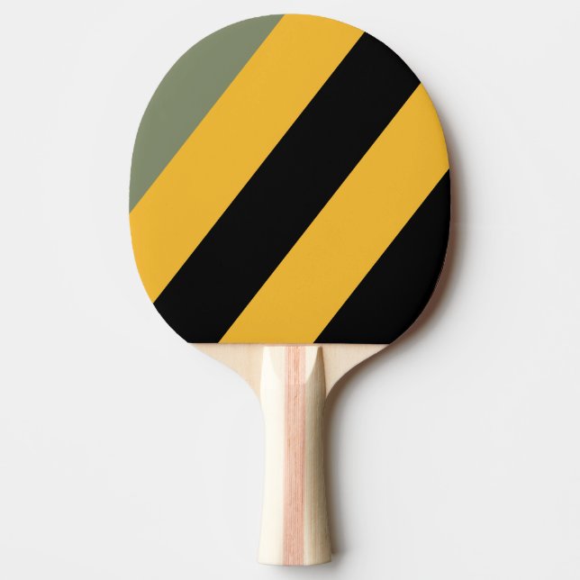 Raquete De Ping Pong Listras Ousadas Olive Nightlight (Frente)