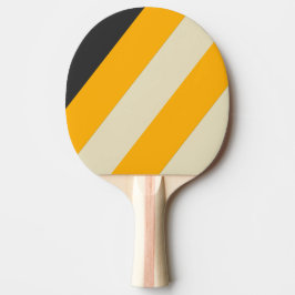 Raquete De Ping Pong Listras Ousadas Preto Sol Retro