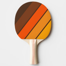 Raquete De Ping Pong Listras Ousadas Retrô Marrom