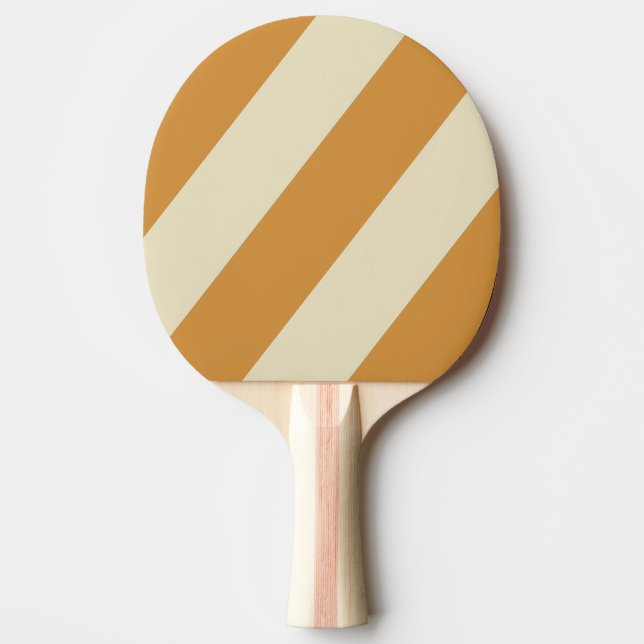 Raquete De Ping Pong Listras Ousadas Retro Moss (Frente)