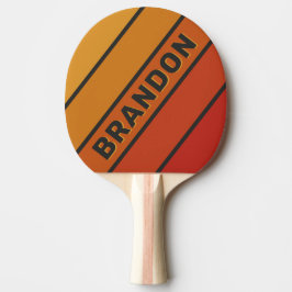 Raquete De Ping Pong Listras Ousadas Vintage Crepúsculo à Meia-Noite co