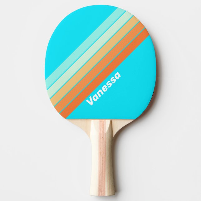 Raquete De Ping Pong Listras Tropic Splash com Nome (Frente)
