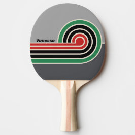 Raquete De Ping Pong Listras VHS Vintage com Nome