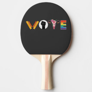 Raquete De Ping Pong Livros VOTE Útero Suporte LGBT