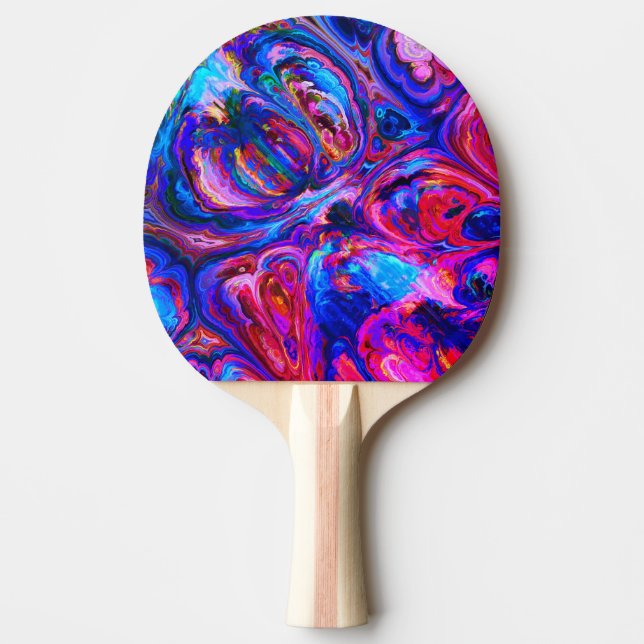 Raquete De Ping Pong Lixeira Moderna de Matizes Roxos (Frente)