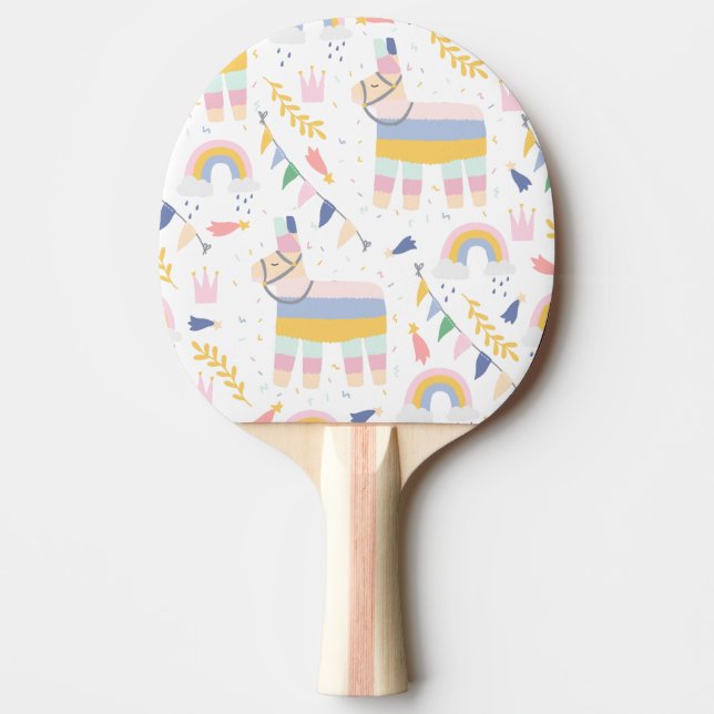 Raquete De Ping Pong Llama Fiesta Fesp Party Patterno (Frente)