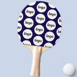 Raquete De Ping Pong Logotipo Business Padrão Promocional Marinho Azul<br><div class="desc">Simples design de padrão de logotipo para promover a lealdade da marca e promover sua pequena empresa. Substitua o logotipo pelo seu para personalizar. Use-os você mesmo,  para patrocínio esportivo,  ou para seu funcionarios,  funcionários,  clientes e clientes.</div>