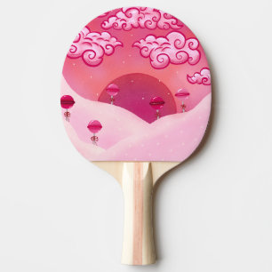Raquete De Ping Pong Lolipps e nuvens bonito