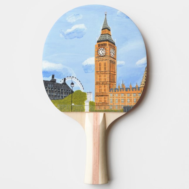 Raquete De Ping Pong Londres Big Ben (Frente)