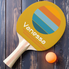 Raquete De Ping Pong Loop Amarelo de Rotação Retroativa