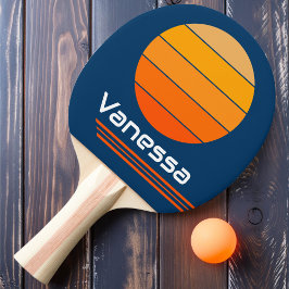 Raquete De Ping Pong Loop Azul de Rotação Retroativa