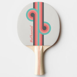 Raquete De Ping Pong Loop de Listra de Coral Desbotado pelo Sol com Nom