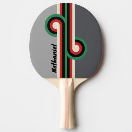 Raquete De Ping Pong Loop de VHS Antigo com Nome