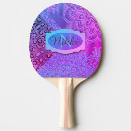 Raquete De Ping Pong Lotus Leopard Monograma