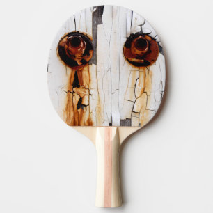 Raquete De Ping Pong Loucos e pintura de descasque enferrujados