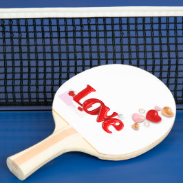 Raquete De Ping Pong Love & Hearts Personalized Ping Pong Paddle