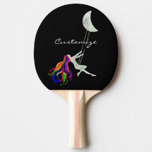 Raquete De Ping Pong Lua balançando cabeça vermelha Thunder_Cove