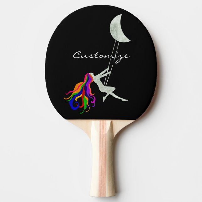 Raquete De Ping Pong Lua balançando cabeça vermelha Thunder_Cove (Frente)