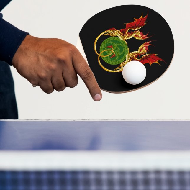 Raquete De Ping Pong Lua E Dragões Do Crescente Celular (Insitu)