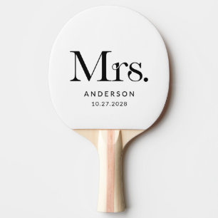 Raquete De Ping Pong Luxe Elegance Black and White Mrs. Casamento