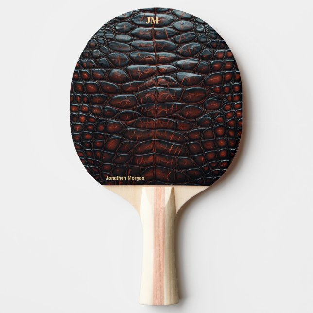 Raquete De Ping Pong Luxury Executive Monogram Premium Leather  (Frente)