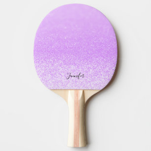 Raquete De Ping Pong Luzes de brilho roxas personalizadas