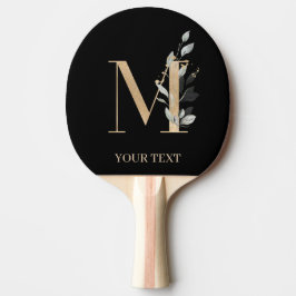 Raquete De Ping Pong M Monograma Floral Personalizado