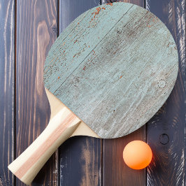 Raquete De Ping Pong Madeira Azul Pintada