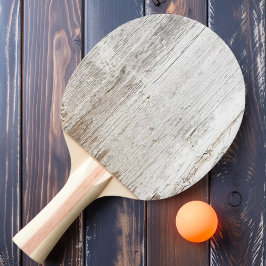 Raquete De Ping Pong Madeira Branca Desgastada pelo Tempo