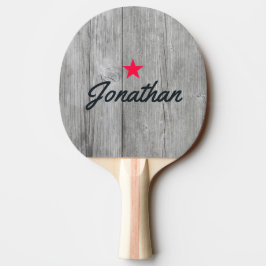 Raquete De Ping Pong Madeira Cinza Estrela Vintage Assinatura
