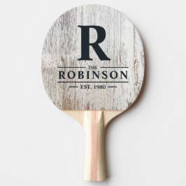 Raquete De Ping Pong Madeira Clareada e Envelhecida pelo Tempo Sobrenom