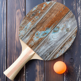 Raquete De Ping Pong Madeira de lavagem azul vestida