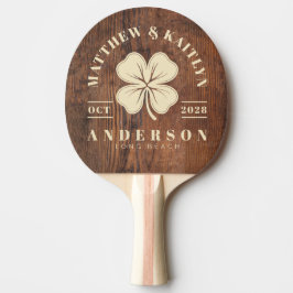Raquete De Ping Pong Madeira de Noz Americana Irlandesa Cumee de Casame