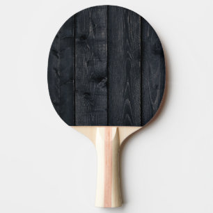 Raquete De Ping Pong Madeira Escura Queimada Simples